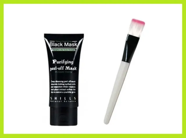 Shills Black Face Mask Cleansing Peel - Off 50Ml + Super Free A -Brush