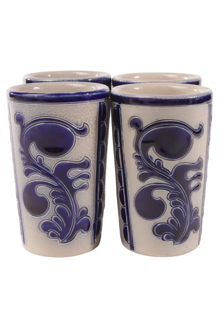 Becher blau Keramik Ornamente