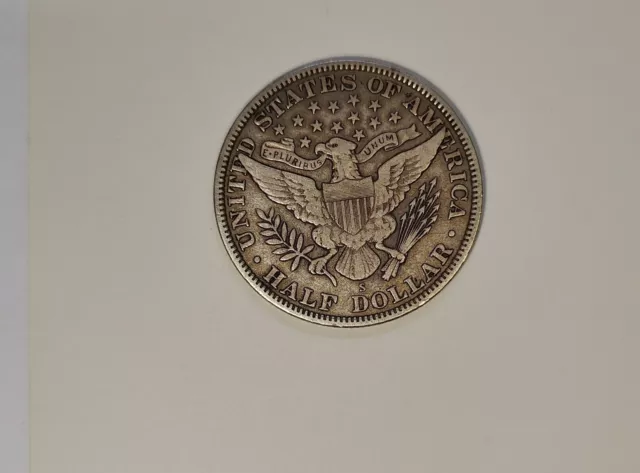 1912 s barber half dollar VF+