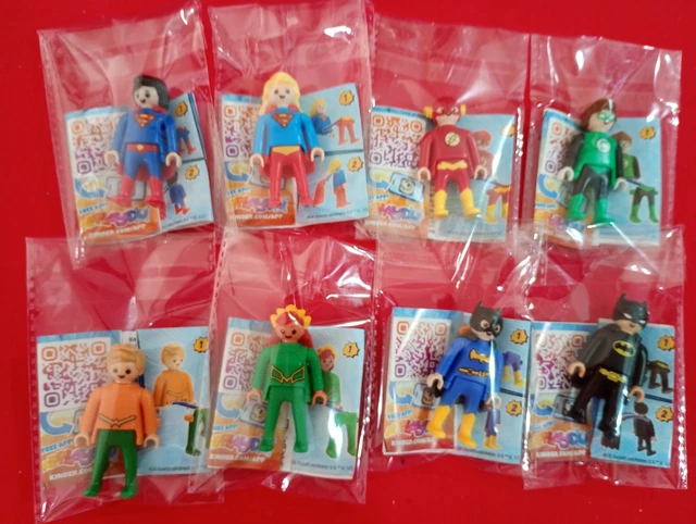 PLAYMOBIL DC Series Complete Set (VC291 - VC306) + 16 Bonus BPZ – Kinder Italy 2025/2026 Surprise Toys