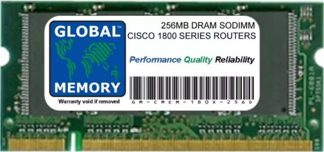 256MB Dram Sodimm Mémoire RAM Pour Cisco 180X/181X Routeur Séries (MEM180X-256D