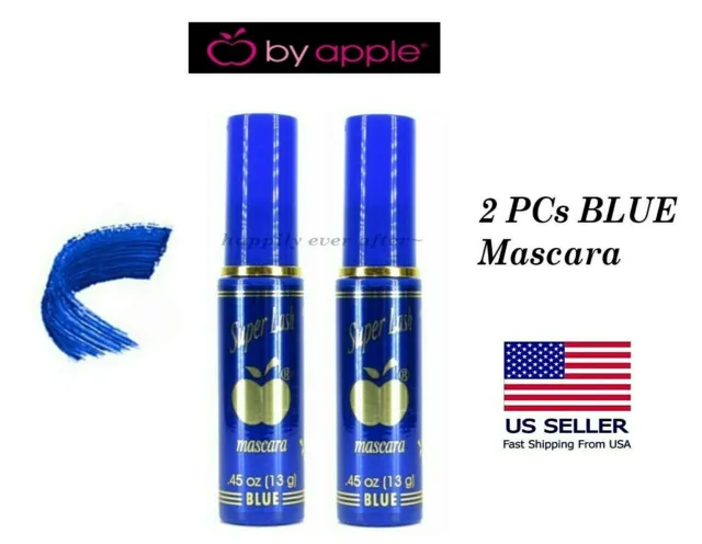 2 PCs Apple Super Lash BLUE Mascara *US SELLER* Authentic By Apple