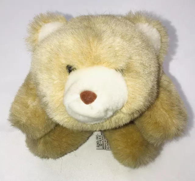 Gund vintage 1980 Snuffles (Snuff) tan  plush 6" bear with tags Rare HTF!