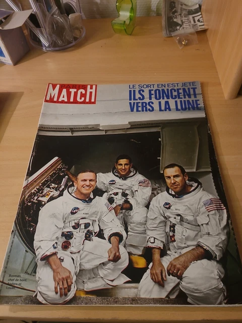 Magazine Paris-Match N°1025 28 DE 1968 LE SORT EN EST JETE IL FONCE VERS LA LUNE