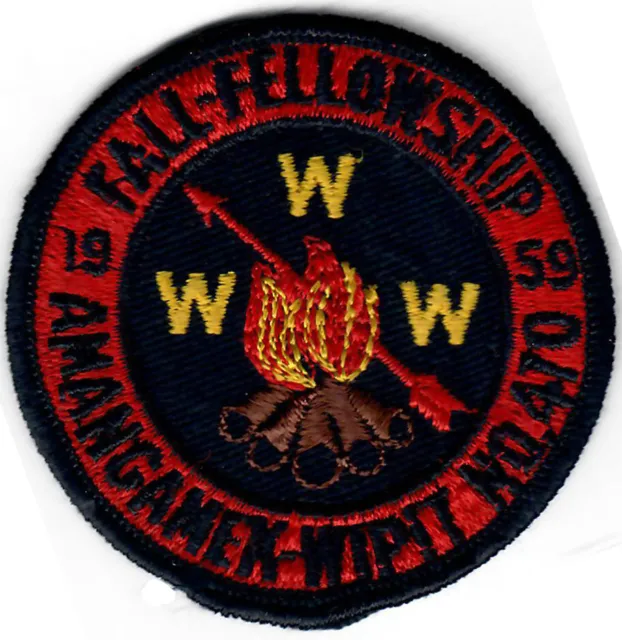Order of the Arrow OA)Lodge 470 Amangamek-Wipit Fall Fellowship eR1959 VERY RARE