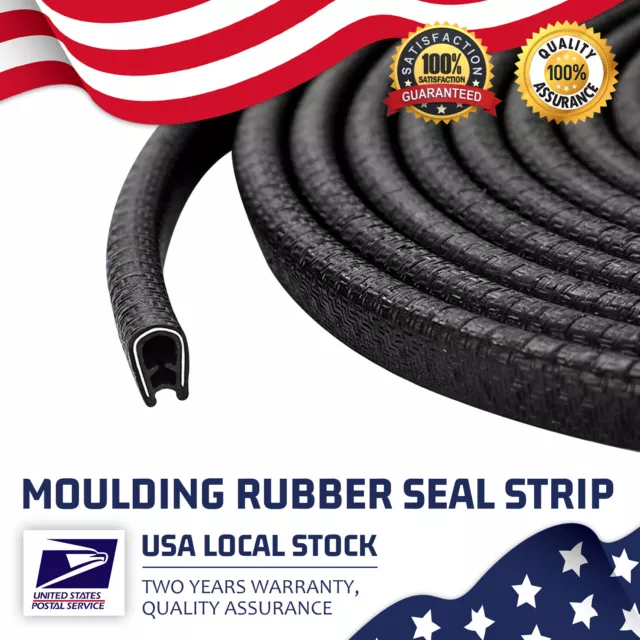 20 Feet Car Door Edge Trim Lock Guard Moulding Rubber Seal Strip Protector Decor