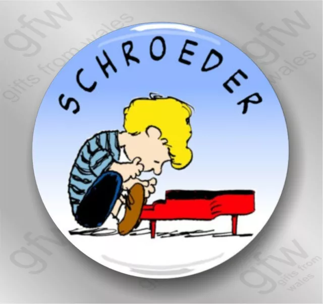 Schroeder at piano - Large Button Badge - 58mm diam