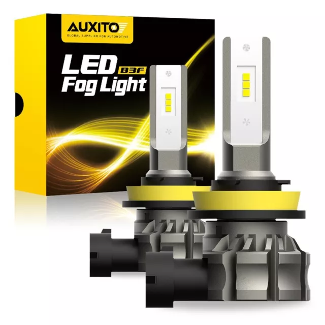 2X AUXITO H11 H16 H8 LED Fog Driving Light 6000K Super Bright Bulb White B3F EOB