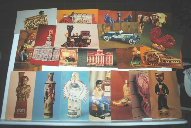 Ezra Brooks vintage decanter postcards, pamphlets lot, 30 items, EX+