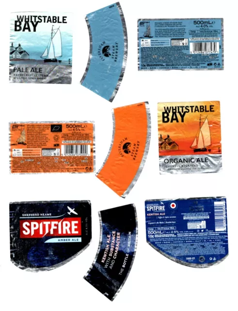 9 x SHEPHERD NEAME (KENT) BEER LABELS