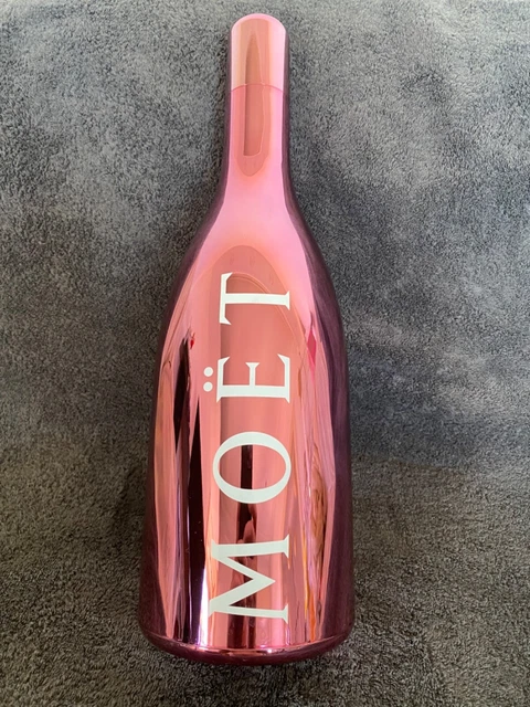 Raro refrigeratore champagne MOËT CHANDON per bottiglie Magnum (1,5 L) in ROSA, NUOVO.