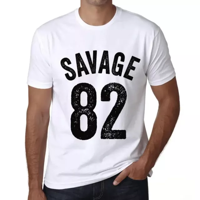 Camiseta para Hombre Savage 82 Regalo Diseño Gráfico 82 Años Cumpleaños