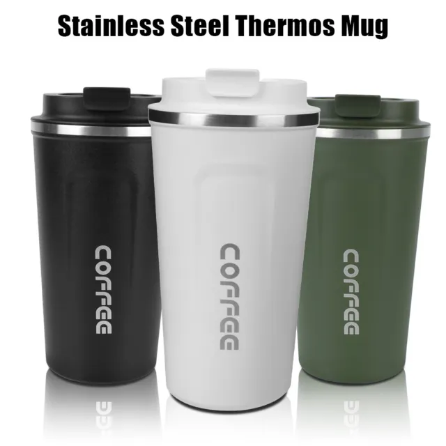 *380/500ml Stainless Steel Coffee Cup Travel Car Thermal Mug Leak-Proof Thermos*