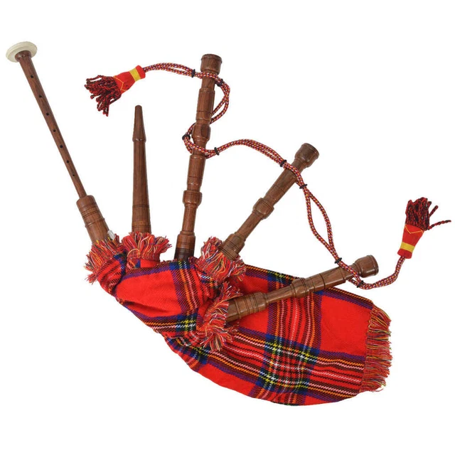 Cornemuse écossaise Great Highland d'enfants tartan rouge Royal Stewart