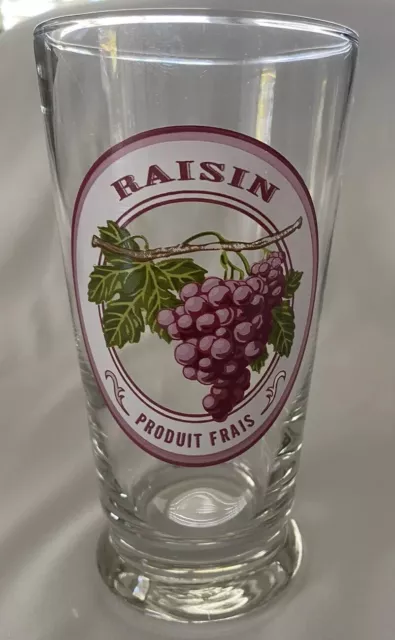 Williams Sonoma Marche Francais Drinking Glass Raisin Fruit Grapes 14 Oz