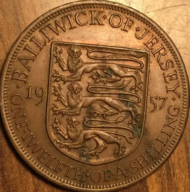 1957 Jersey 1/12 Of A Shilling Coin