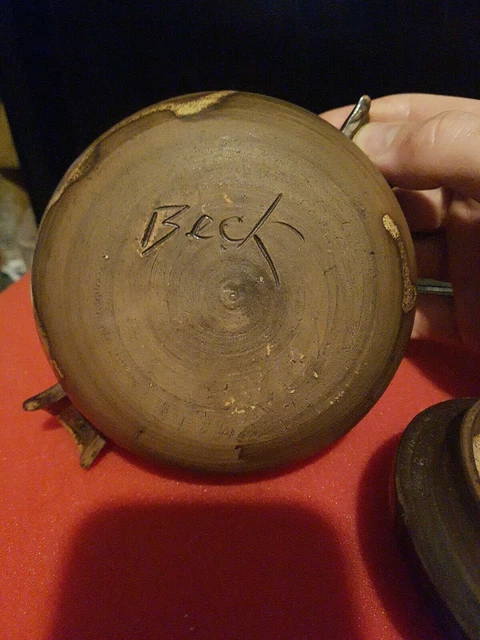 Piatto con coperchio in ceramica vintage Beck