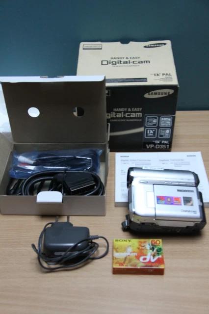 Caméscope Samsung Vp-D351 Boite Mini Dv Bande Numérique Caméra Vidéo