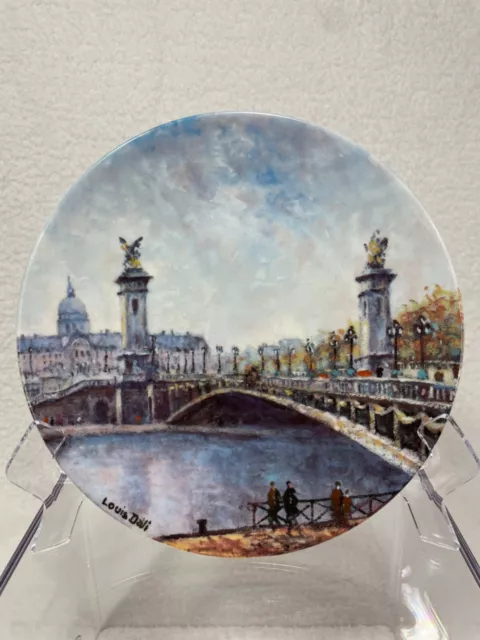 Louis Dale 'Le Pont Alexandre III' 8.5" Limoges Porcelain  Plate EUC