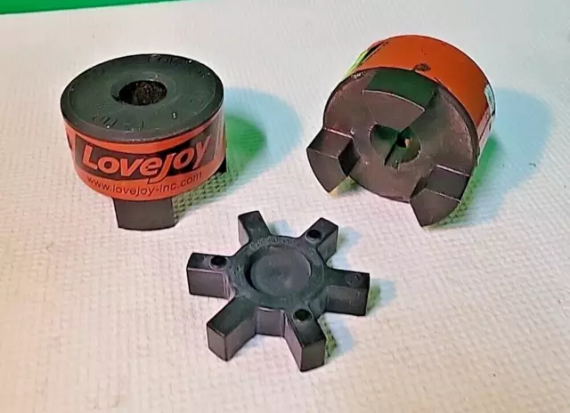 2 Lovejoy L-110 HUB 1" JAW COUPLING HUB w/ 1 SPIDER COUPLING