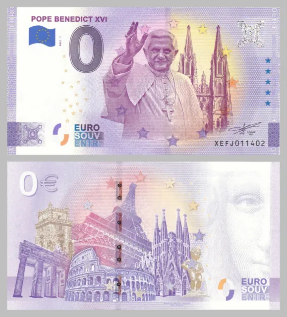 0 Euro Souvenirschein Pope Benedict XVI 2021-1