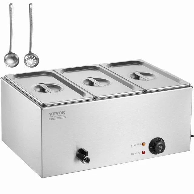 Chafing Dish Mahlzeit Acier Inoxydable 1/1 GN - Chauffe-Plats Pour Buffet Restauration Et Fêtes