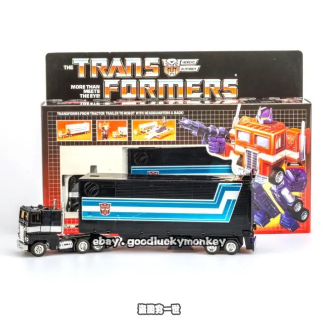 Transformers G1 Optimus Prime Black Reissue 84 Action Figure Robot Gift Collect