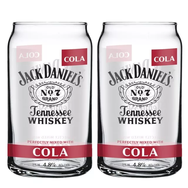 127011 Jack Daniel's Jd Old No.7 Cola Set Of 2 485Ml Can Shaped Glasses