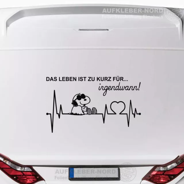 be happy Aufkleber Snoopy schlafend + Woodstock - 100x32cm S156 Farbauswahl