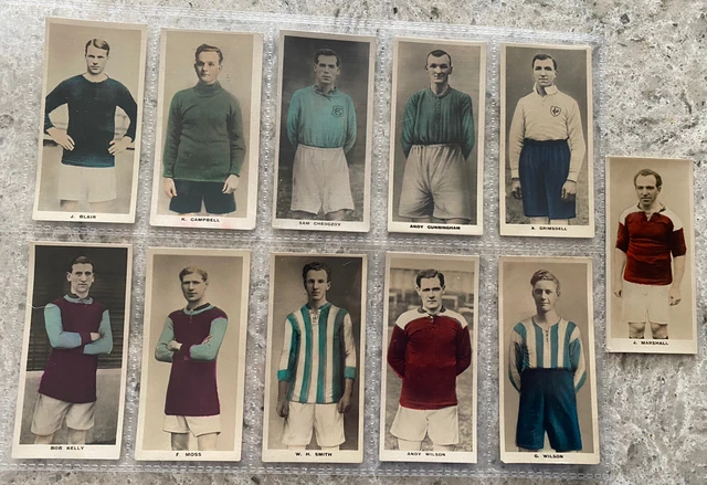 D C Thomson BRITISH TEAM OF FOOTBALLERS (1923) Full set of hand tinted photos