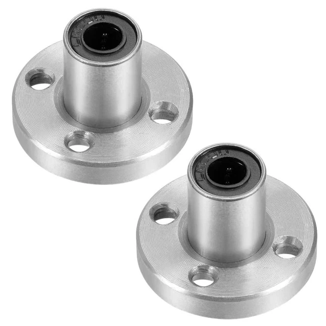 2 Pcs Round Flange Linear Ball Bearings LM6UU Bearings  3D Printer
