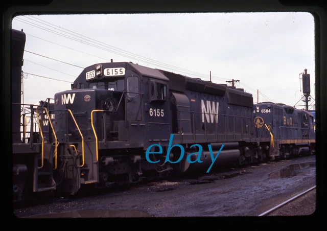 Orig Slide Norfolk And Western N&W NW #6155 SD40-2 1979