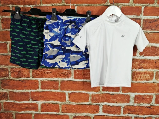 Boy Bundle Age 4-5 Years Next J Lewis Swim Shorts Rash Vest Sun Top Upf50+ 110Cm