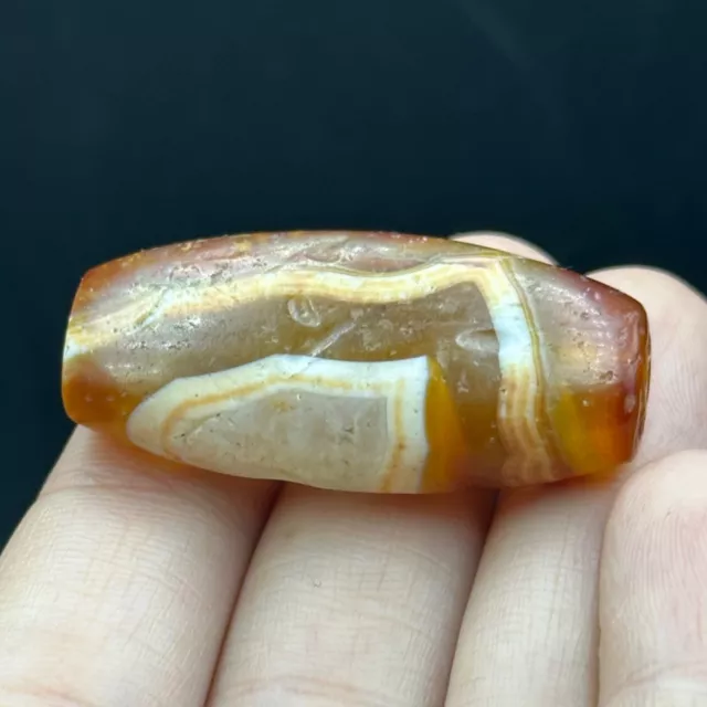 Genuine Ancient Himalayan Rare Agate Bead In Fairly Good Condition e