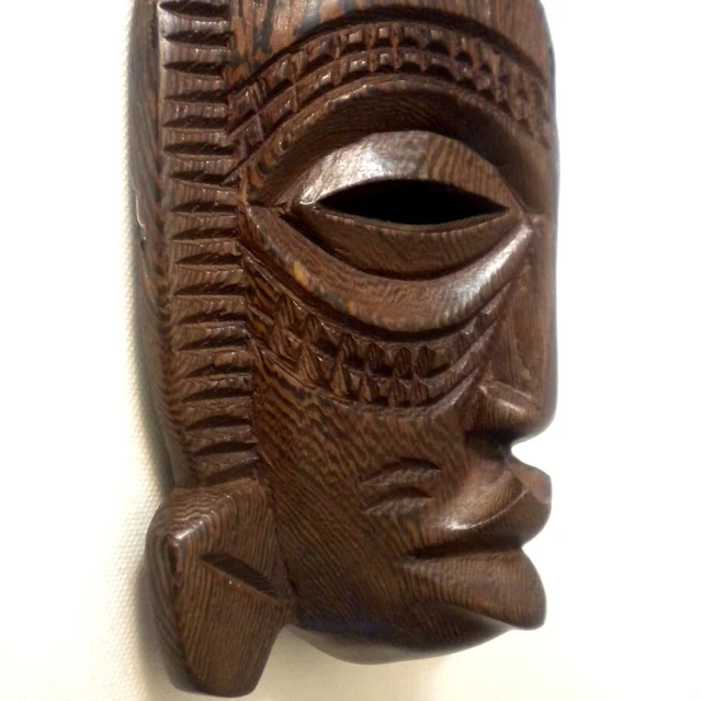 Vintage Handcrafted African Art Collection Mel’Ange Mask Made in Africa-Congo 6