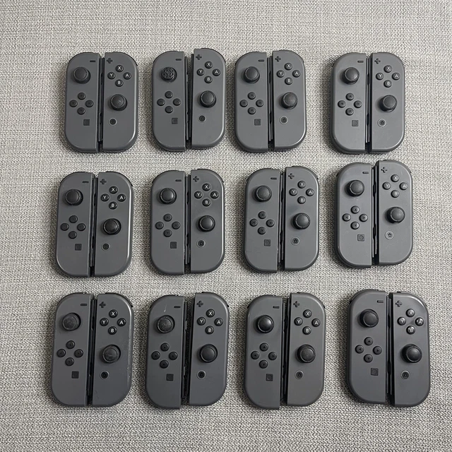 24 GENUINE NINTENDO Switch JoyCon 12 Left & 12 Right (L+ R) Grey