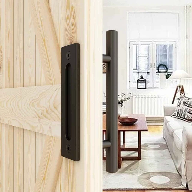 6"/10"/12" Retro Sliding Barn Door Pull Flush Handle Gate Furniture Hardware 3