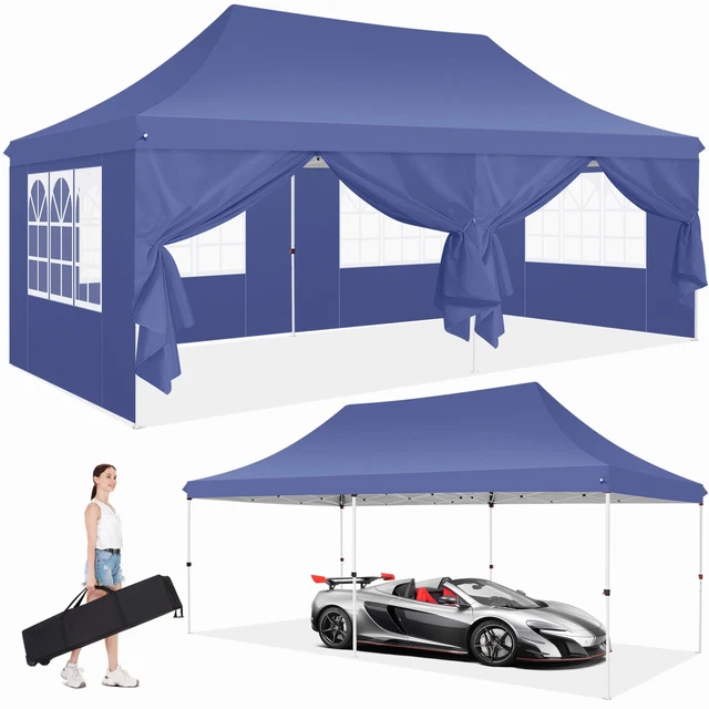 Pavillon 3x3/3x6m Wasserdicht Gartenzelt Faltpavillon Partyzelt Popup Festzelt