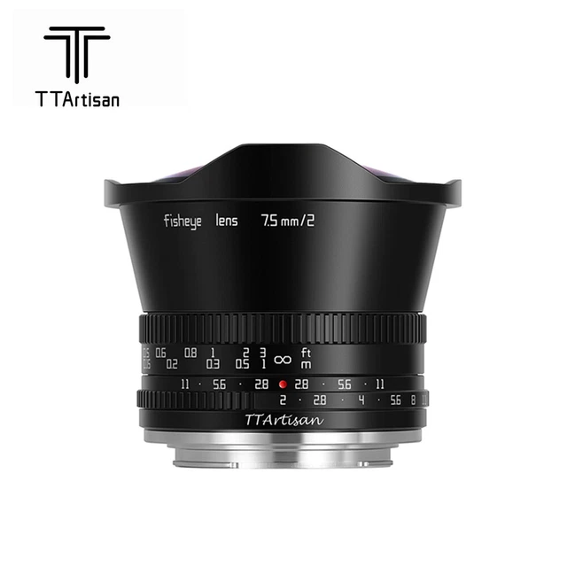 TTArtisan 7,5 mm F2 APS-C obiettivo grandangolare Fisheye per Sony E Fuji X Canon M Nikon