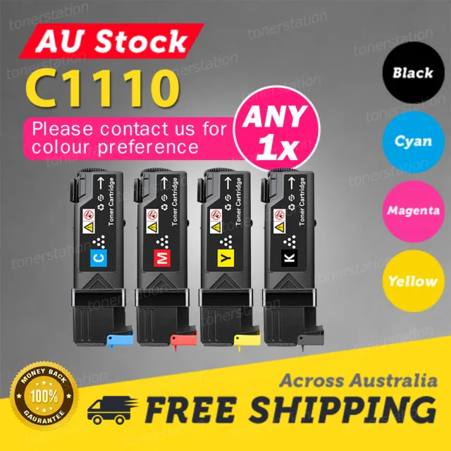 Any 1x Colour Compatible Toner Cartridge for Fuji Xerox Docuprint C1110 C1110B