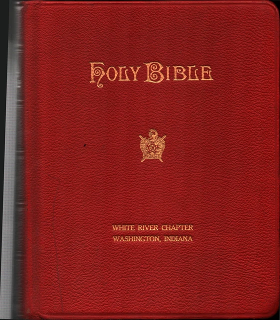 VTG Holman Masonic holy Bible  hardback White river chapter Washington Indiana