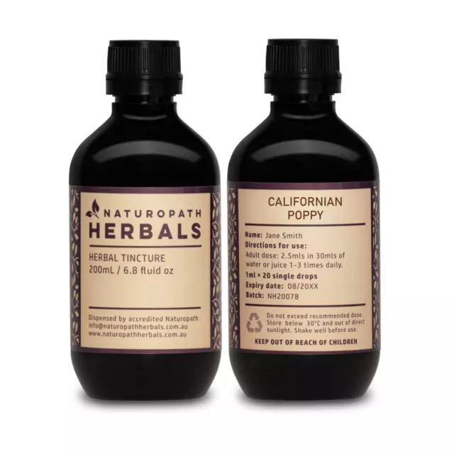 CALIFORNIAN POPPY Tincture Extract Herbal Liquid ⭐⭐⭐⭐⭐ ~ Naturopath Herbals 3