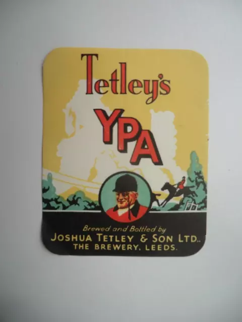 Joshua Tetley Leeds Ypa Brewery Beer Bottle Label