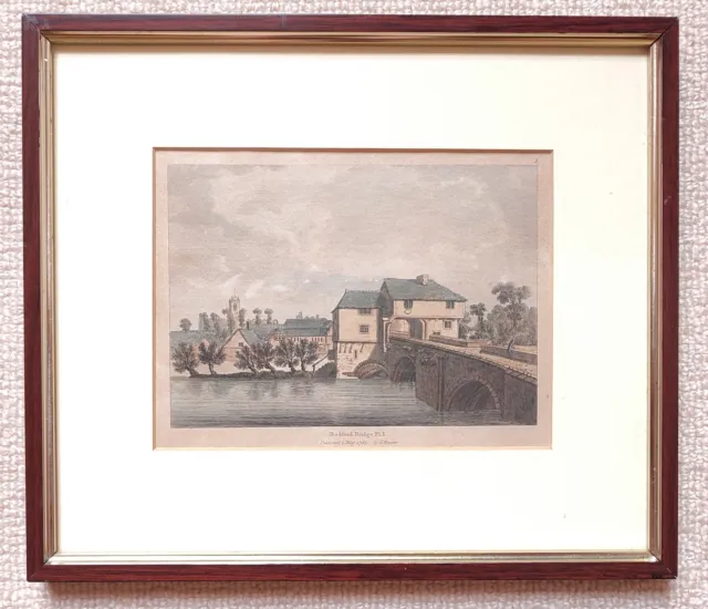 Bedford Bridge Pl 1 veröffentlicht Mai 1783 von S Hooper gerahmter Druck