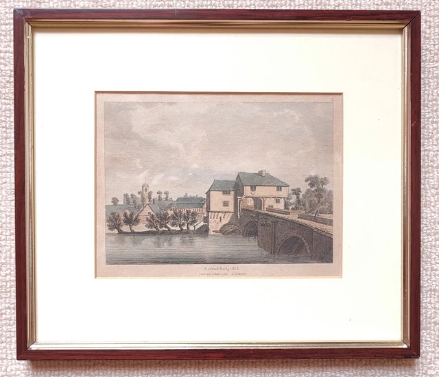 Bedford Bridge Pl 1 veröffentlicht Mai 1783 von S Hooper gerahmter Druck