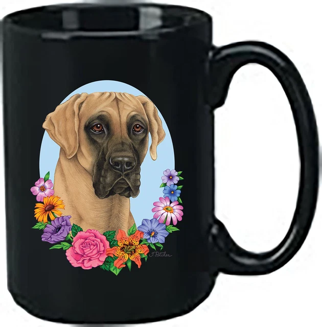 Uncropped Fawn Great Dane Black Ace Mug (TP) 99153