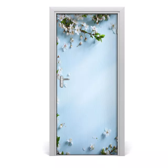 Pegatinas Para Puertas de Autoadhesivo Murales  95x205 cm Flores de cerezo