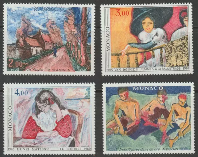 Monaco 1980 #1242-45 Paintings from 1905 Paris Fall Salon - MNH