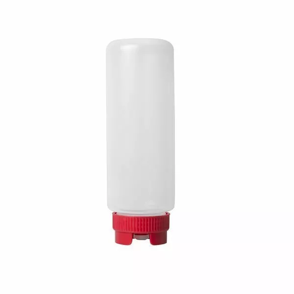 Sauce / Squeeze Bottle with Colour Coded Top Red Criko 1000ml Condiments