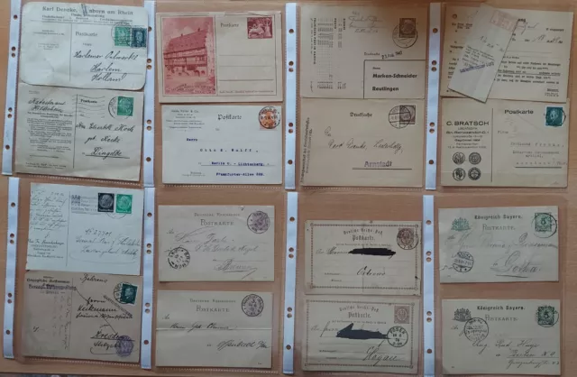 P077: Kladde mit 87 Uralt-Postkarten Altdeutschland-Deutsches Reich-Österreich